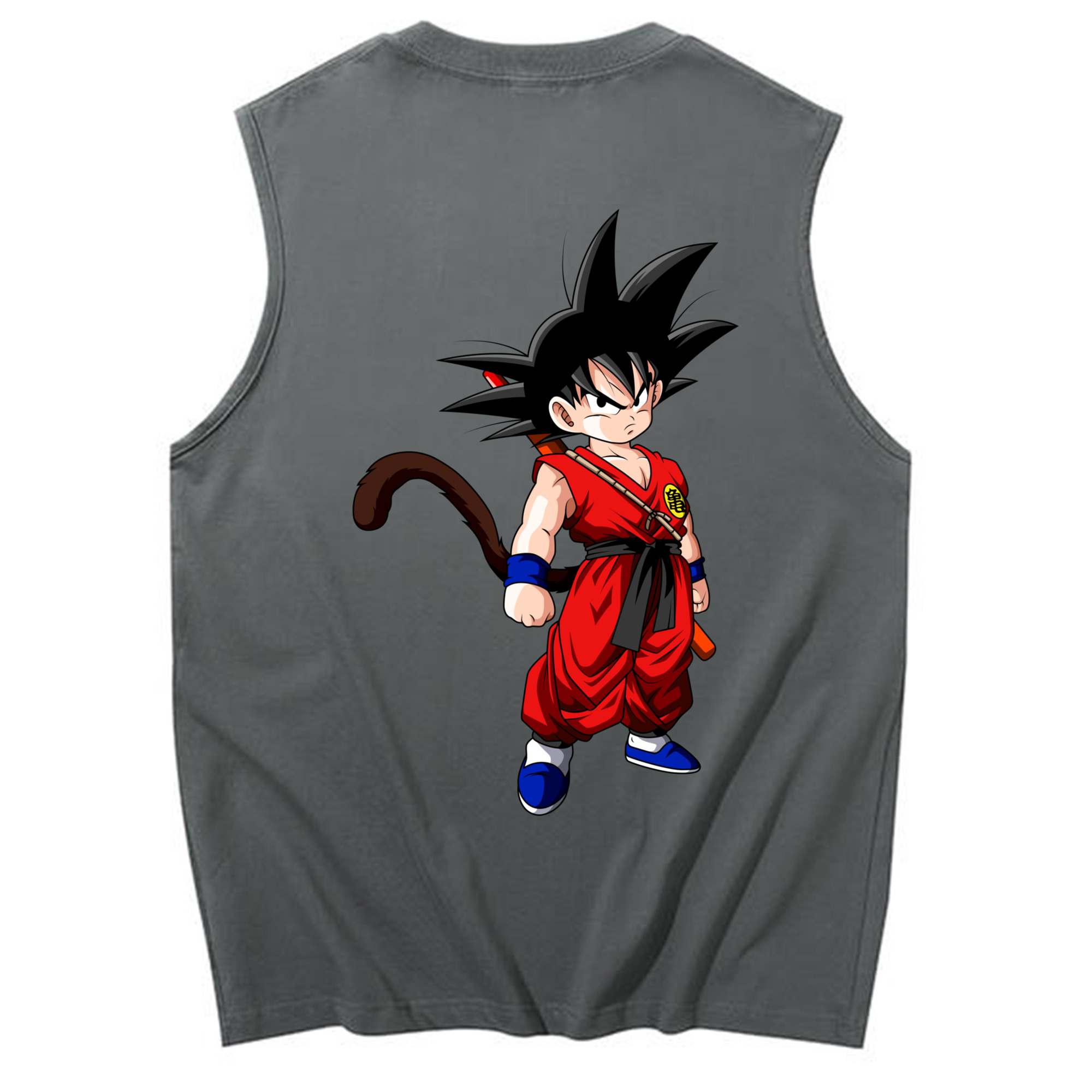 （画像用） ドラゴンボール 孫悟空（そん ごくう）Son Goku カカロット DRAGON BALL Kakarotto コットン100％タンクトップ（背面プリント）